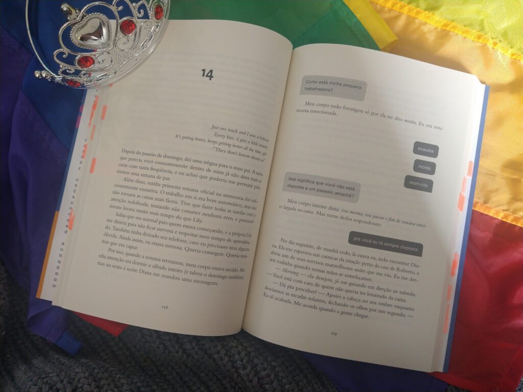 Foto de um capítulo do livro de clara alves